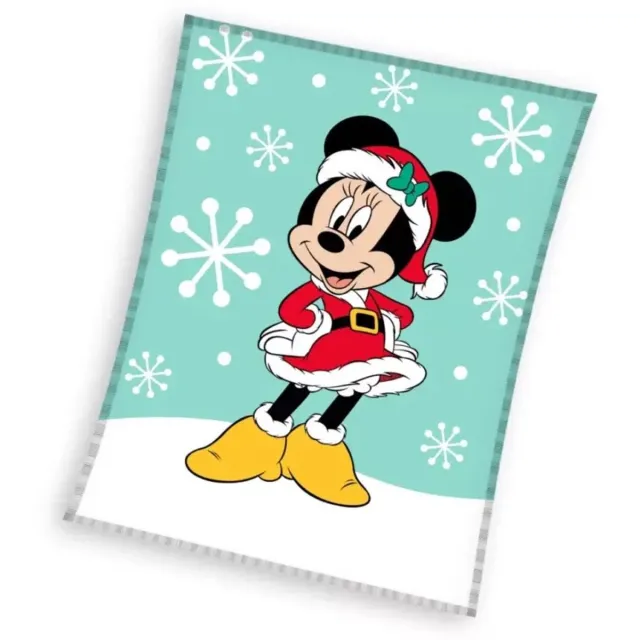 Disney Minnie Minnie Mouse fleece deken kerst 130 x 160 cm - polyester Multicolor