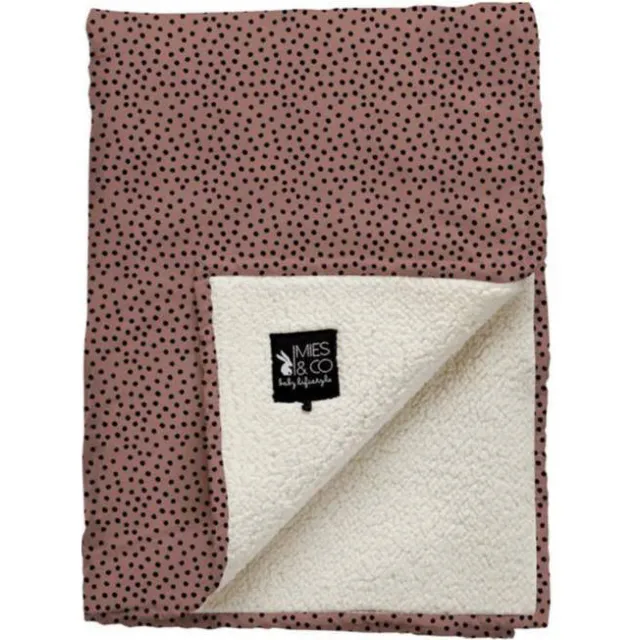 Mies & Co Cozy Dots ledikantdeken roze Brique