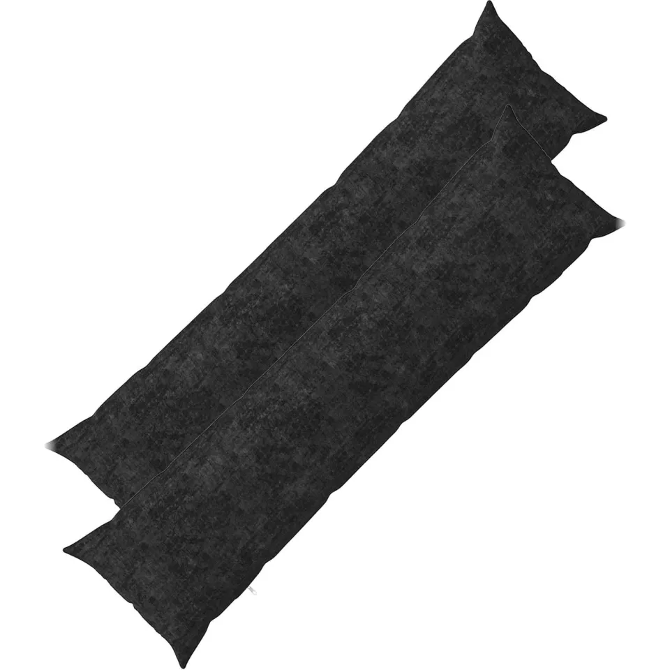vidaXL Kussensloop 2 st HEERLEN Antraciet 40 x 145 cm Chenille Stof Anthraciet