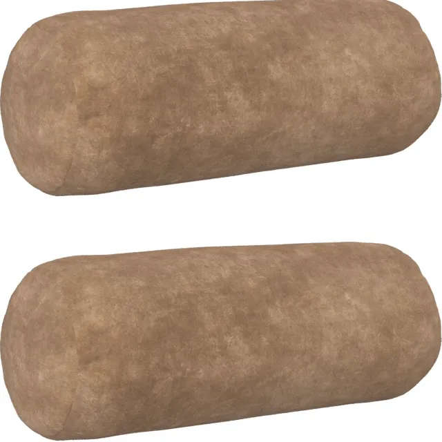 vidaXL Kussensloop 2 st HEERLEN Taupe Dia. 15 x 40 cm