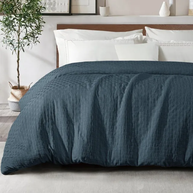 Unyqoos Ultrazacht en Ademend Dekbed voor Alle Seizoenen in Diverse Maten en Kleuren 155 x 220 cm marineblauw