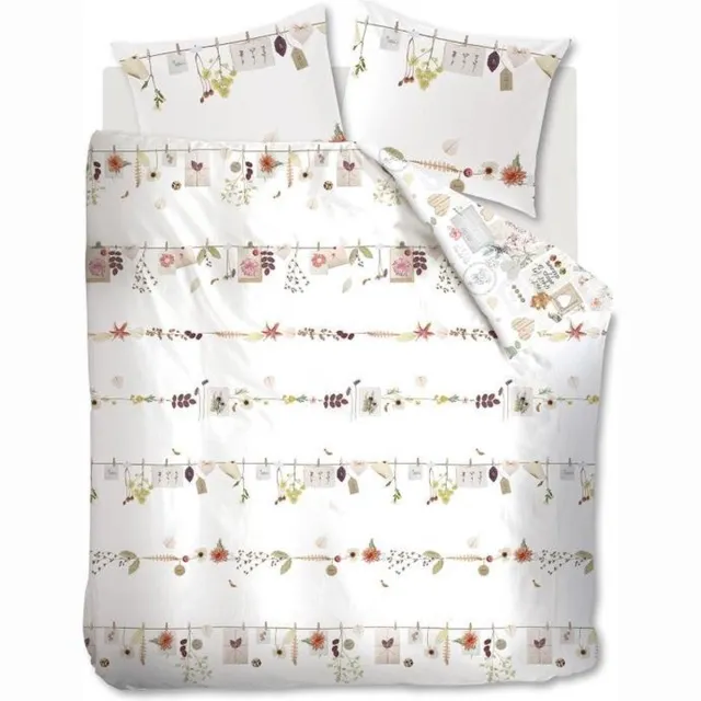 Ariadne At Home Floral Garland Dekbedovertrek - White Wit