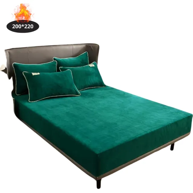 Livano Effen Hoeslaken - Beddengoed - Fitted Sheet - Bed - Slaapkamer - Groente 200x220