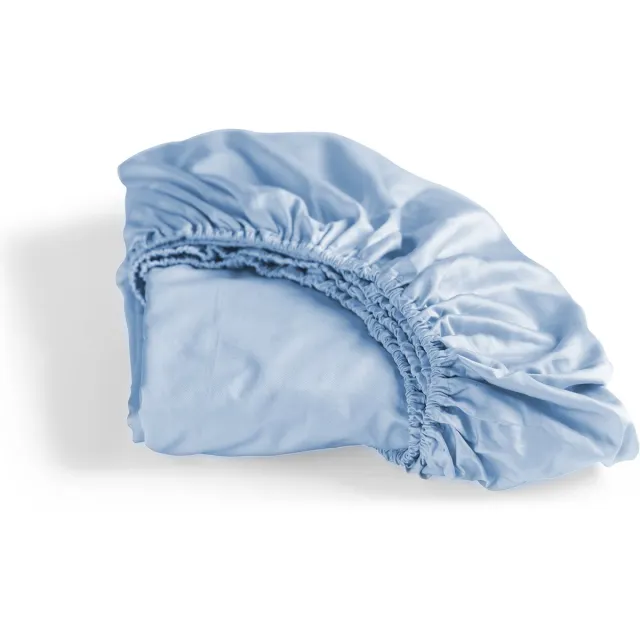 Cinderella Sundays - Hoeslaken - Tot 25 cm matrashoogte - Satijn - 90x200 cm - Lichtblauw