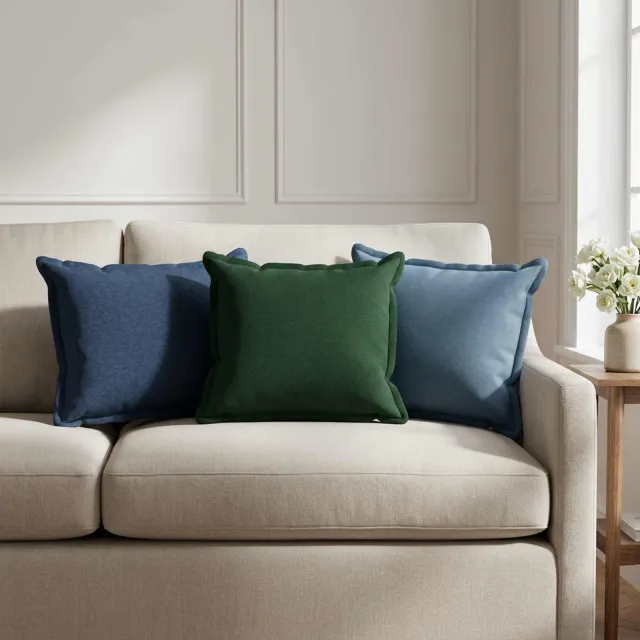 vidaXL Kussensloop 6 st HOUTEN Jeans Blauw 40 x 60 cm Faux Linnen