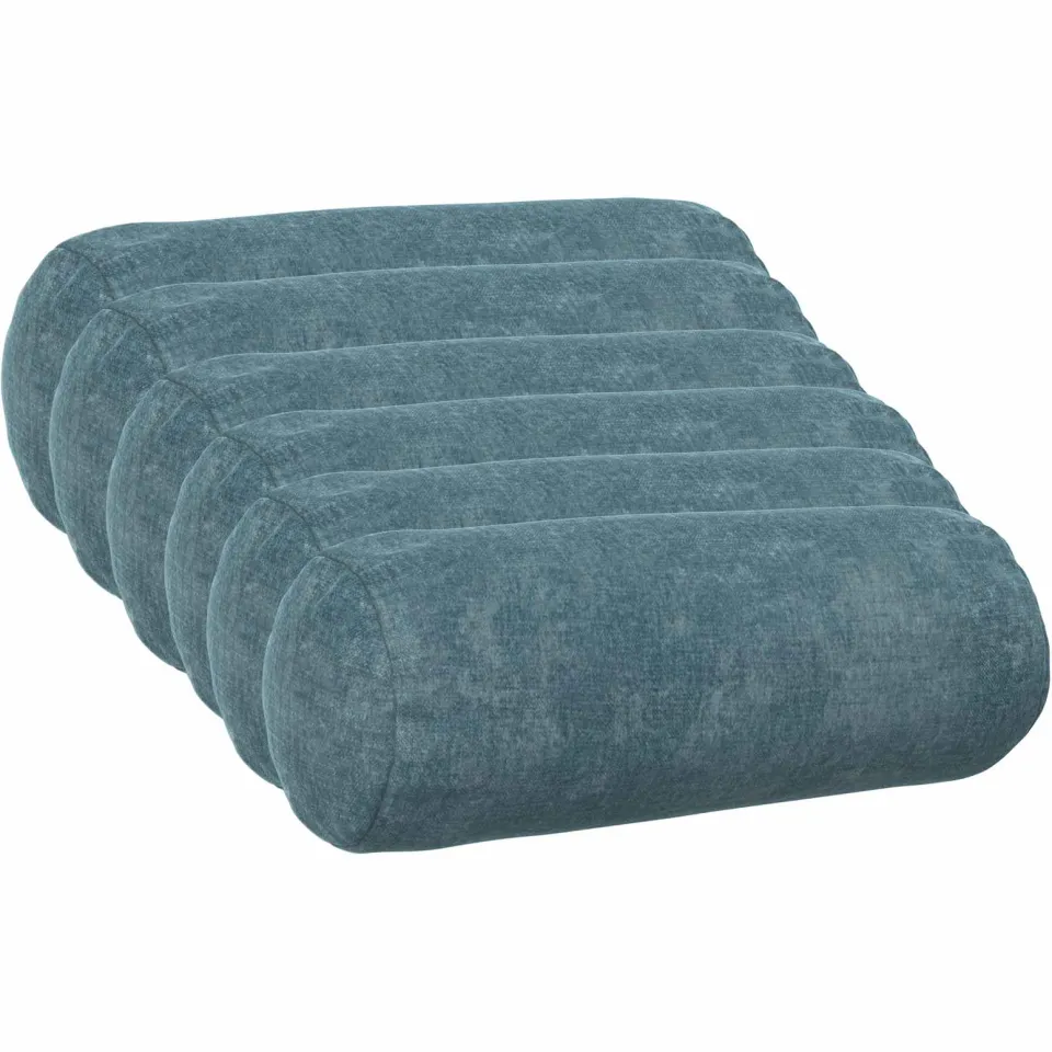 vidaXL Kussensloop 6 st HEERLEN Blauw Dia. 15 x 40 cm Chenille Stof, foto 3