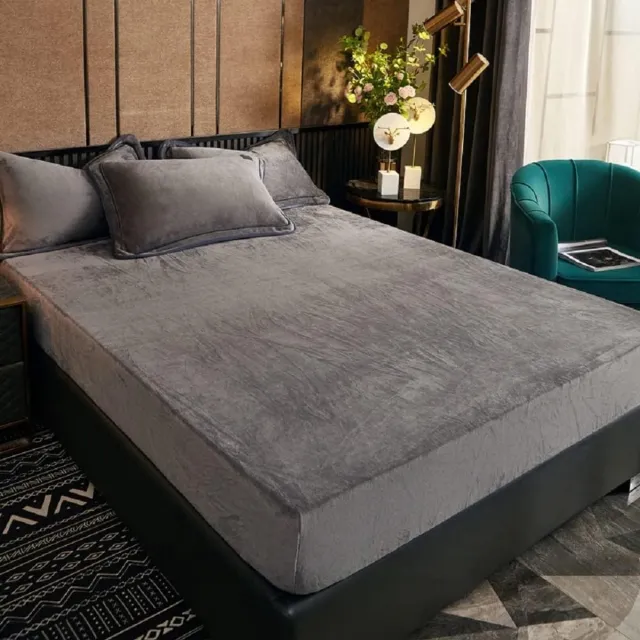Unyqoos Zacht en Luxe Hoeslaken voor Boxsprings en Hoge Matrassen, Lichtgrijs, Warm en Comfortabel