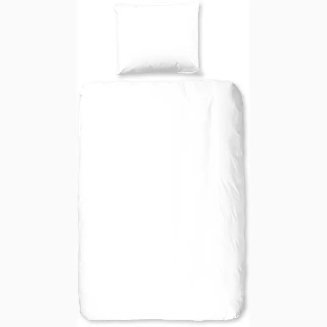 Good Morning dekbedovertrek effen kleur - Peuter - Wit - 100% Katoen renforce White