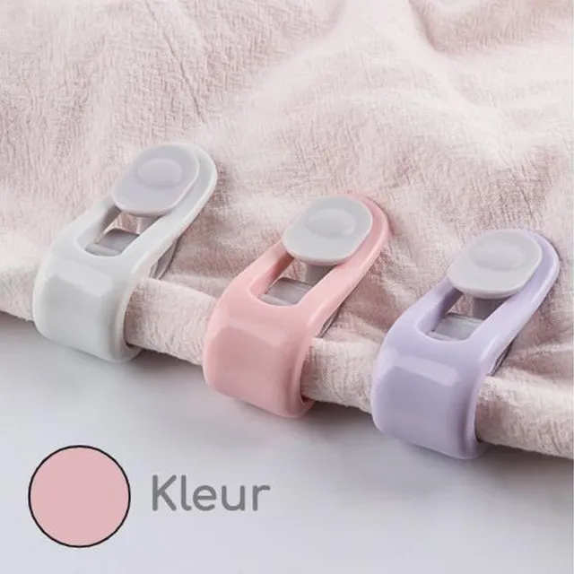 MATZ Dekbedclips - Stevige Dekbedclips - 4 Stuks - Roze - Stevige Dekbed Klemmen - Dekbedovertrek Clips - Deken Clips - Dekbed Knijpers