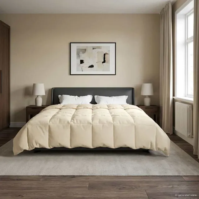 vidaXL Winter Dekbed 240 x 260 cm Winter Microfiber (100% polyester) Crème