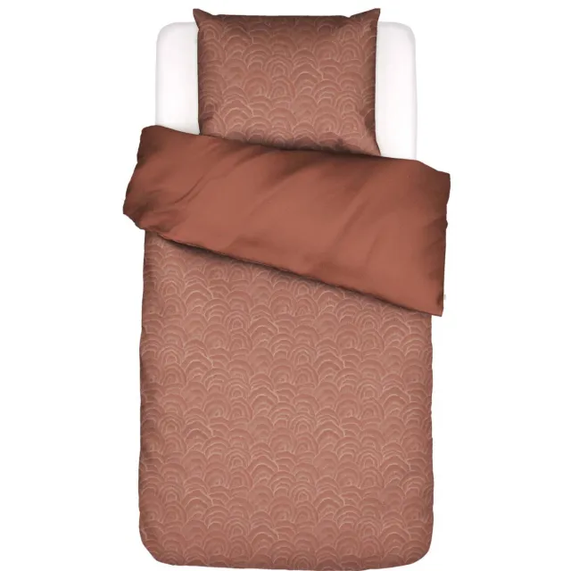 Essenza Raye dekbedovertrek terracotta