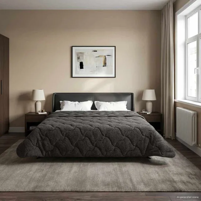vidaXL Zomer Dekbed 240 x 220 cm Zomer Anthraciet