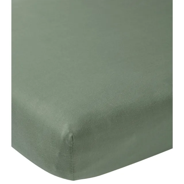 Meyco jersey ledikant hoeslaken 60x120 cm forest green Groen