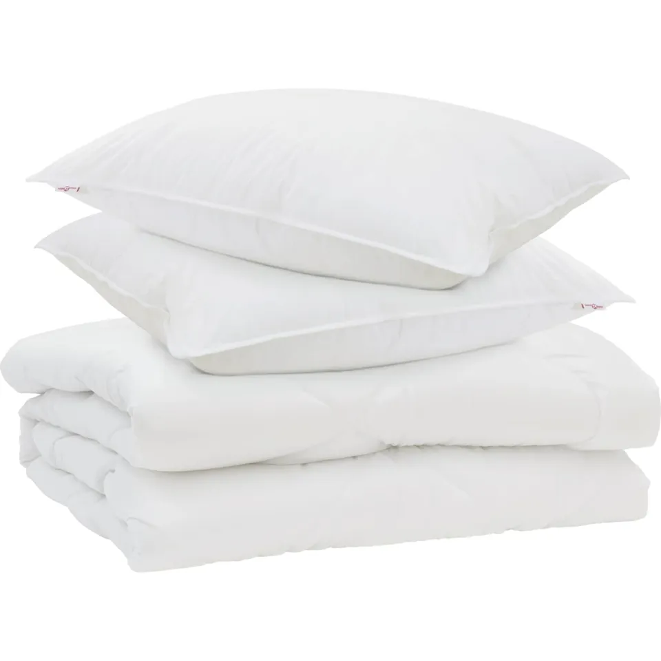 vidaXL Dekbed met kussen 3 st Wit Microfibre, foto 3