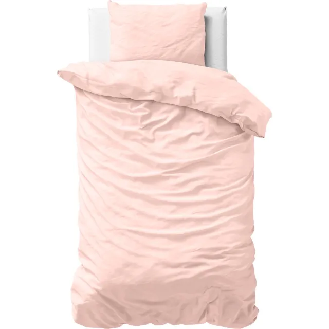 Primaviera Deluxe Uni Satijn Dekbedovertrek - 140x200/220 + 1 kussenslopen 60x70 - Roze - Eenpersoons