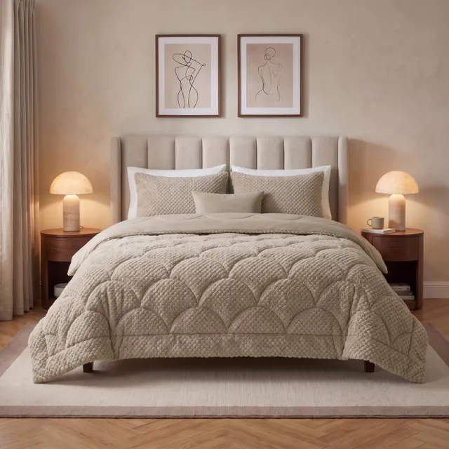 Zensation Lazy all-in-one dekbed Teddy fur - taupe, foto 2