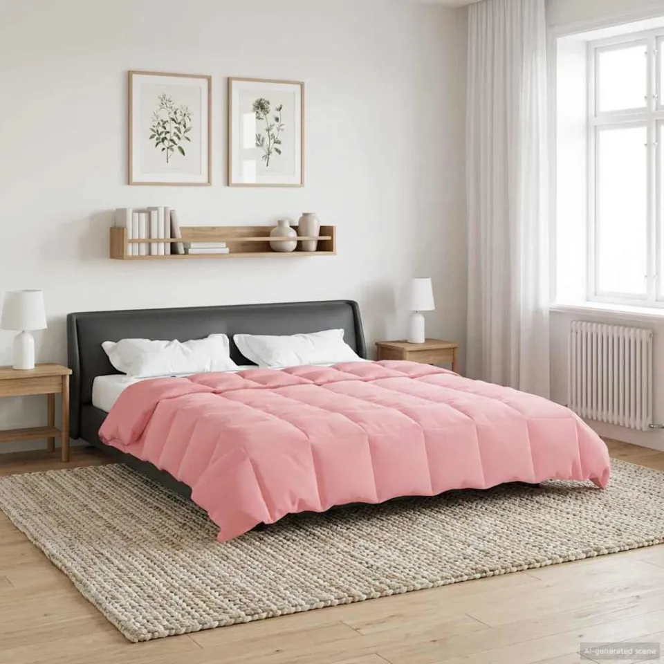 vidaXL Winter Dekbed 240 x 260 cm Winter Microfiber (100% polyester) roze, foto 4