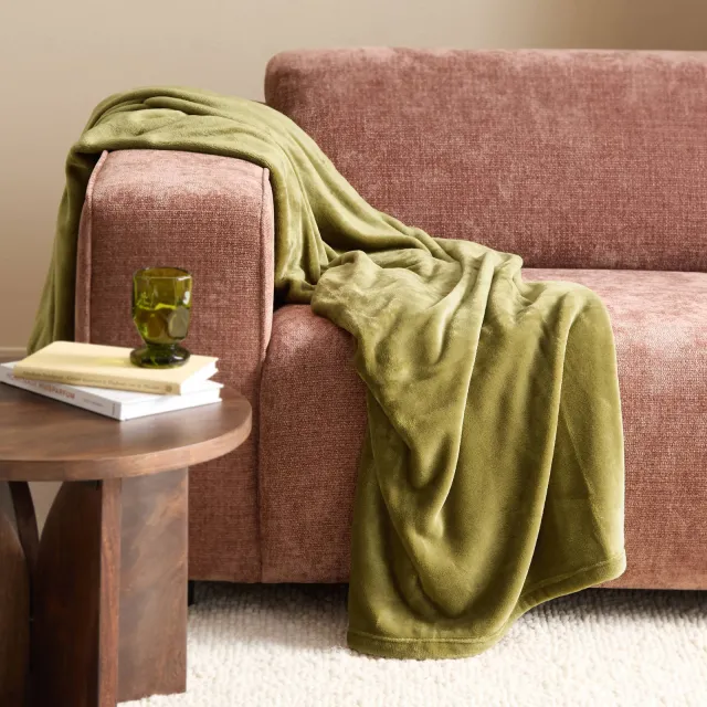 NOUS Living Benxi plaid olijfgroen, foto 2