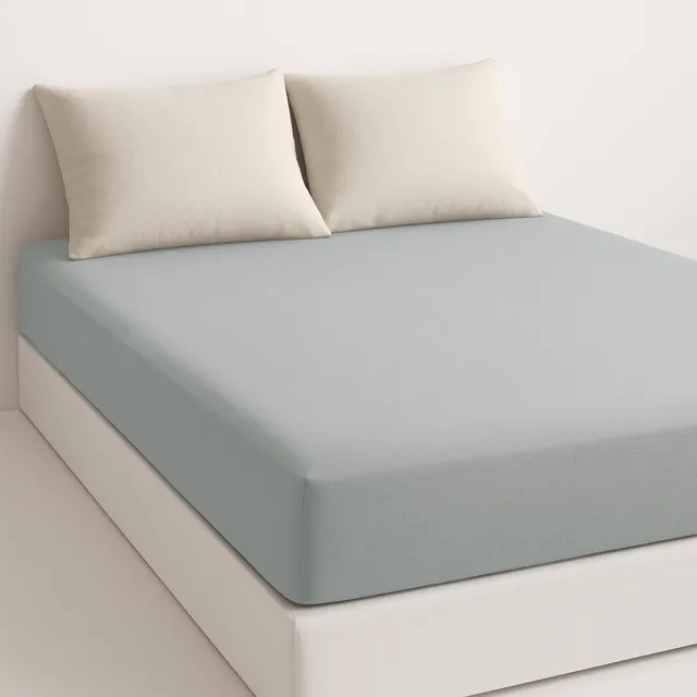 Unyqoos Grijs hoeslaken van microvezel voor matrassen tot 28 cm hoog