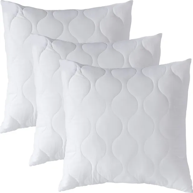 Comfort-Kussen Comfort Kussen 45x45 cm Set van 2 met microvezelvulling - hoofdkussen - vulkussen - bankkussen - model MKK 1019 - met kwaliteitsritssluiting Wit