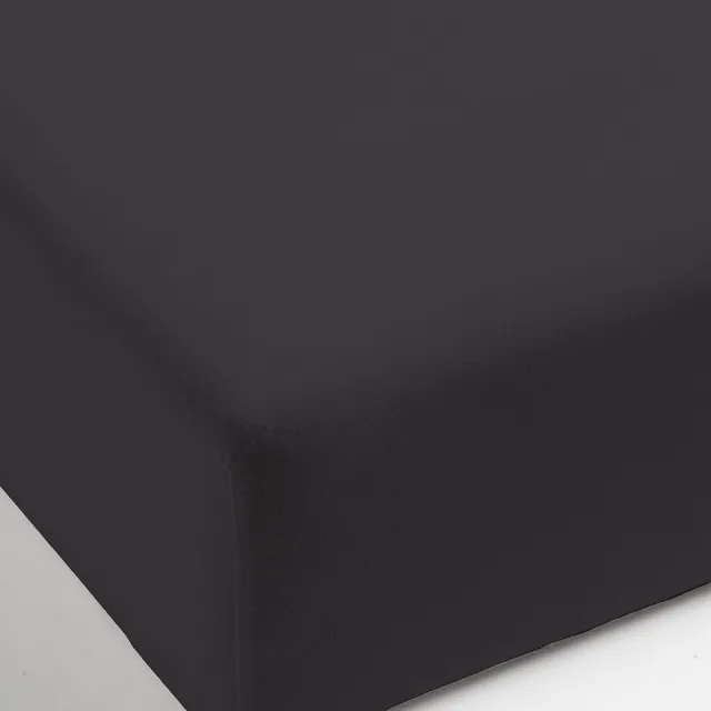 Mistral Home HOESLAKEN - percale - 90 x 220 x 30 cm - eenpersoons - effen kleur - zwart