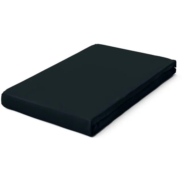 schlafgut Jersey Pure topper hoeslaken - Eenpersoons - Off-Black