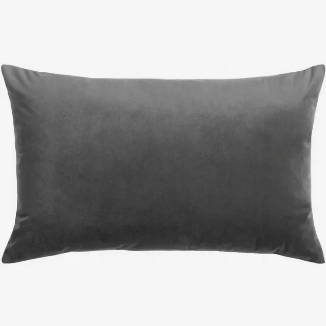 art+design Grijze Velours Kussensloop 35x50 cm - Elegante Decoratie Grijs
