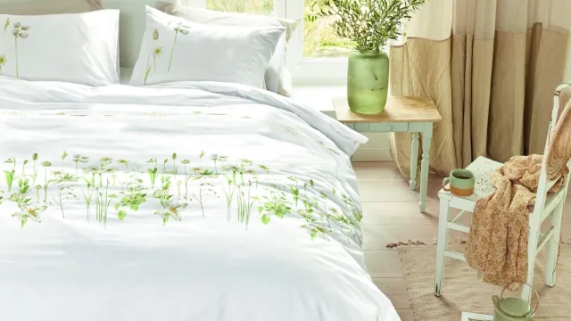 Marjolein Bastin amaryllis dekbedovertrek - Tweepersoons - 200 x 200/220 cm - Wit