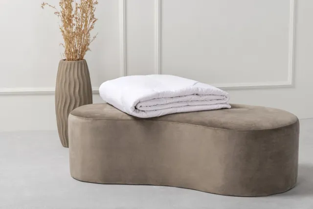 Aliena Katoenen Zomerdekbed - 100% Katoen - Warmteklasse 4 - Anti Allergie - Zomerdekbed - Ademend en Wasbaar - Natuurlijke Katoen - 140x220 cm wit