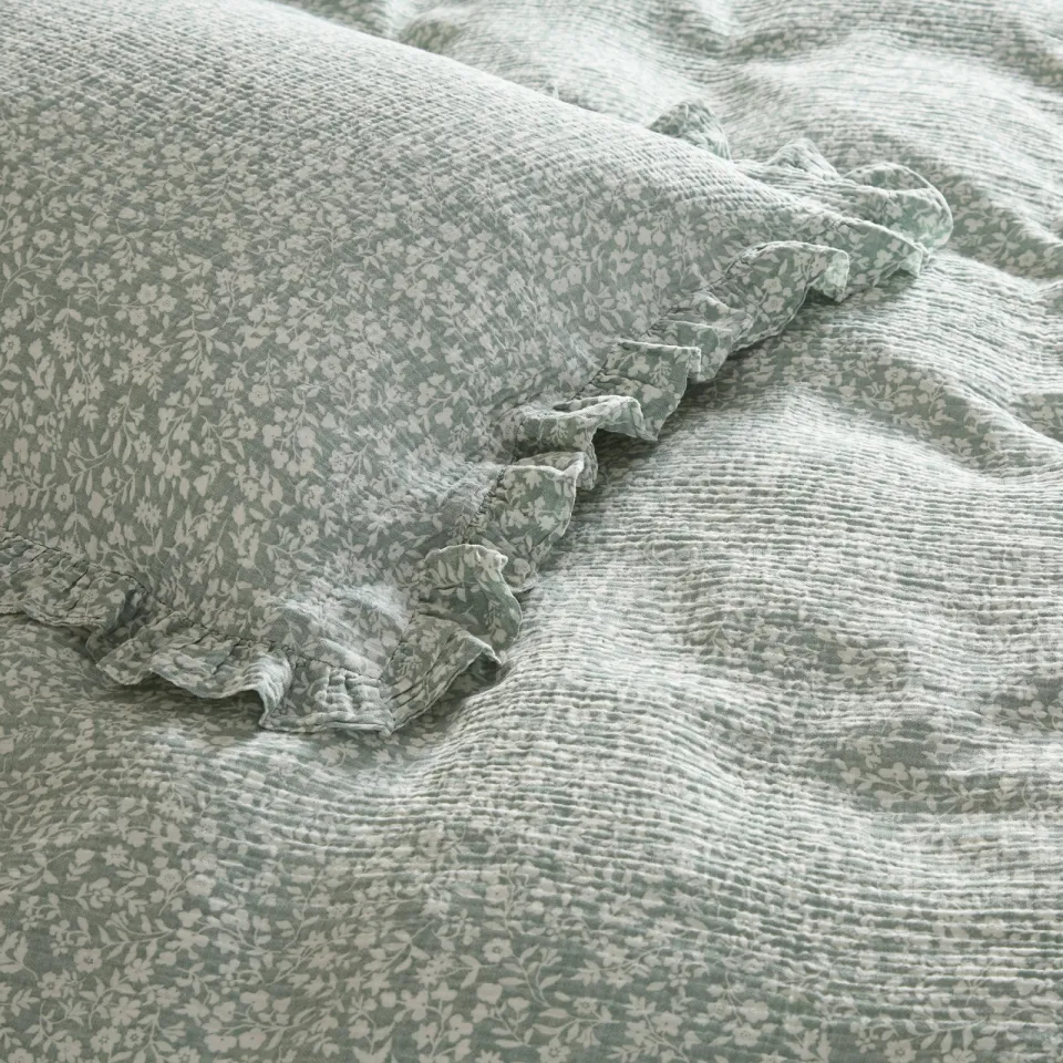 NOUS Living mousseline dekbedovertrek 2-persoons (200x220 cm) groen, foto 7