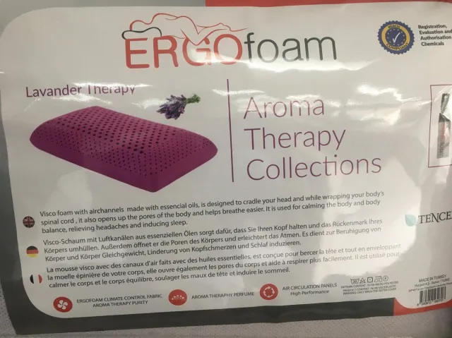 Tencel Ergo Foam Lavendel Therapy - Hoofdkussen 60x40cm roze