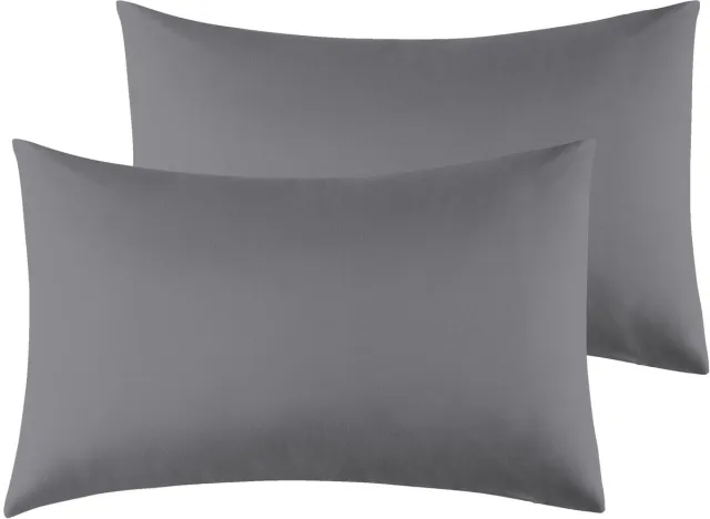 Poligino Kussensloop 50 x 80 cm Set van 2 - Microvezel Premium Superzachte Kussensloop - Kussensloop 50 x 80 cm - Donkergrijs