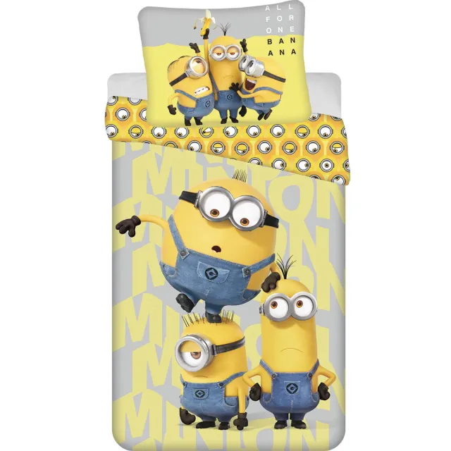 Minions Dekbedovertrek All for One - 140 x 200 cm + 70 x 90 cm - Katoen Multi