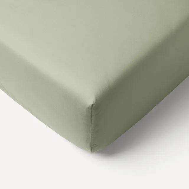 Petite Amélie Hoeslaken 80/90 x 200 cm - Biologisch katoenen jersey - Olijf Groen