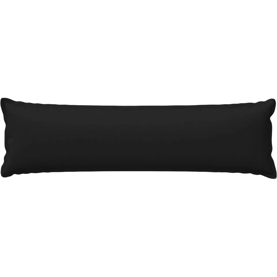 vidaXL Kussensloop 2 st HOUTEN Zwart 40 x 145 cm Faux Linnen