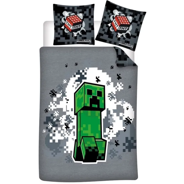 Minecraft Dekbedovertrek 140 x 200 cm - polykatoen Multi kleuren