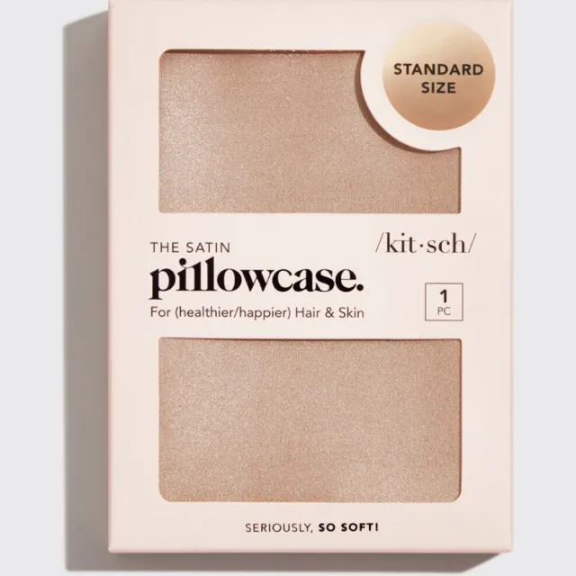 kitsch Satin Pillowcase - Champagne - Satijnen Kussensloop - Haar- & Huidvriendelijk - Luxe Slaapcomfort