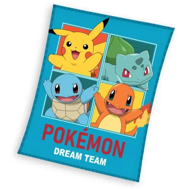 Pokémon Pokemon fleece deken starters blauw - 110 x 140 cm