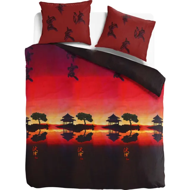 SENZATIONE 100% Katoen Percaline Dekbedovertrek 240x200/220-2x60x70 cm REFLECTIONS MULTI