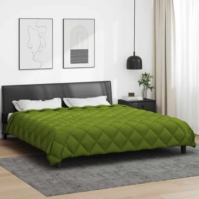 vidaXL Winter Dekbed 220 x 240 cm 450 gsm Microvezel Groen