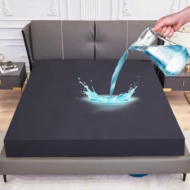 Famanu Waterdichte en ademende matrashoes 160x200 cm, geschikt bij incontinentie, donkergrijs