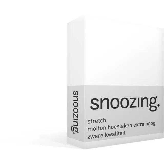 Snoozing Stretch - Molton - Hoeslaken - Lits-jumeaux - Extra Hoog - 180x200 cm of 160x210/200 cm - Wit