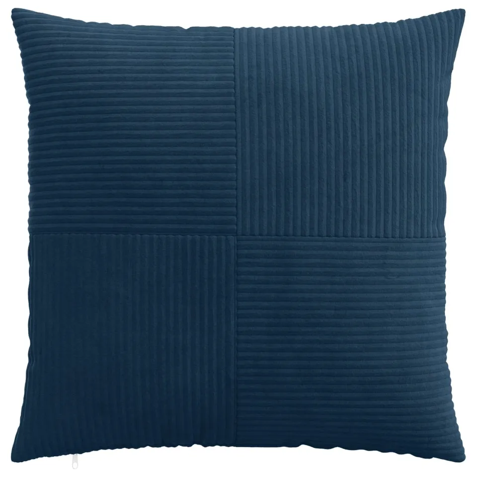 vidaXL Kussensloop 2 st ALMELO Marineblauw 80 x 80 cm corduroy