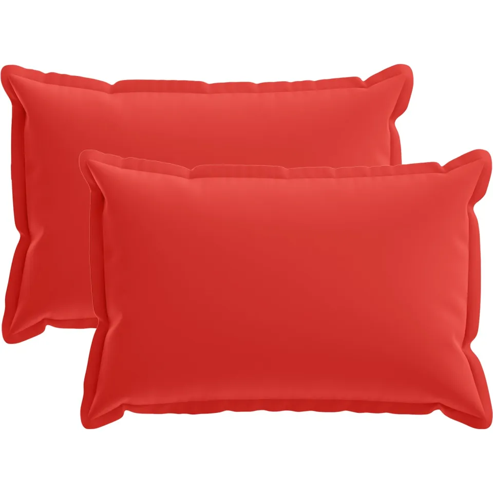 vidaXL Kussensloop 2 st HOUTEN Rood 50 x 70 cm Polyester, foto 3