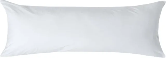 Homescapes Kussensloop 50x140 cm voor Lichaamskussen – Wit – 100% Egyptisch Perkal Katoen – 200 TC