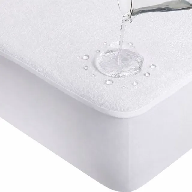 Princessmatrassen Ultracomfortabel Waterdichte Princess Matrasbeschermer Hoeslakenbadstof Matrasbeschermhoes- Incontinentie-Ademend-Zacht-Geruisloos-Antibacteriëel-Öko-Tex gecertificeerd-100% Veilig-Rondom Elastiek-Machine wasbaar- 1Persoons-100x200-cm-Wit