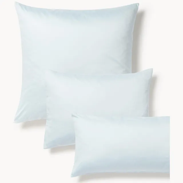 Westwing Collection Katoensatijnen kussenhoes Comfort Lichtblauw