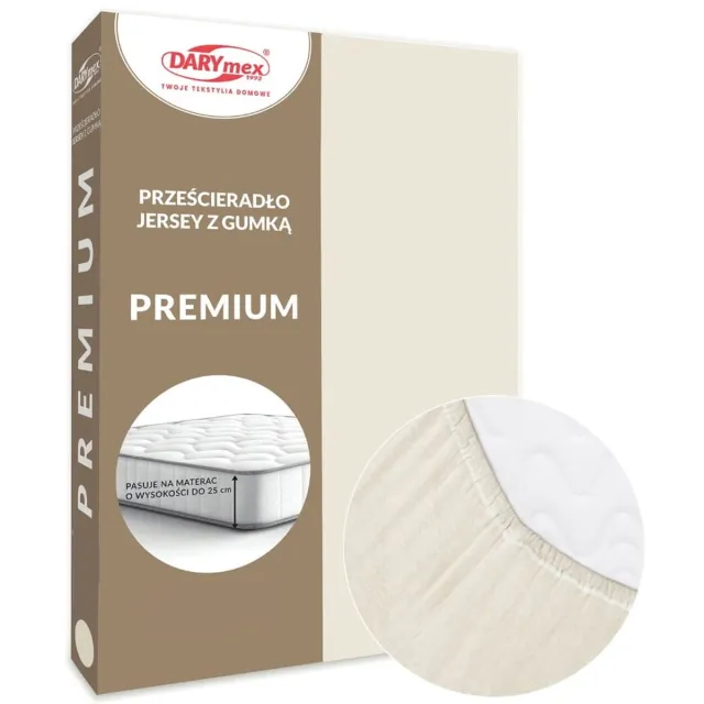 Darymex Jersey Hoeslaken Premium 160x200cm Crème/Ecru - Dik 170g