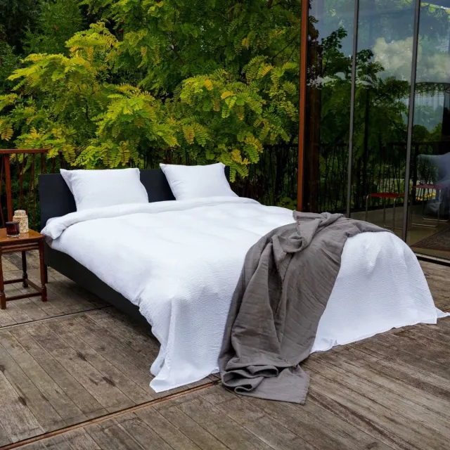 kayori Ochi Dekbedovertrek Tencel - 140x200-220 + 1 sloop - Eenpersoons - Zacht & Verkoelend - Wit