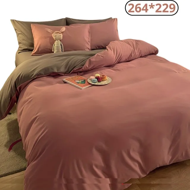 Livano Fleece Dekbedovertrek - Fluffy Dekbedovertrek - Pluche - Dekbed - Deken - Inclusief Kussens - Grijs 264x229cm